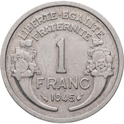 купить Франция 1 франк (franc) 1945