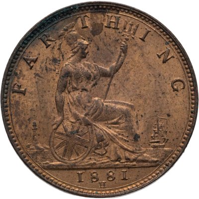 купить Великобритания 1 фартинг (farthing) 1881