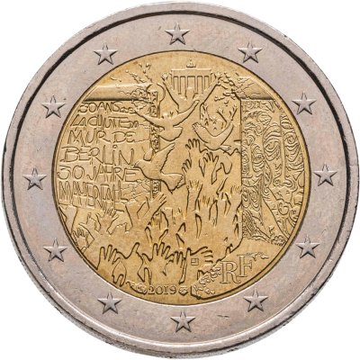купить Франция 2 евро 2019 "30-летие падения Берлинской стены"