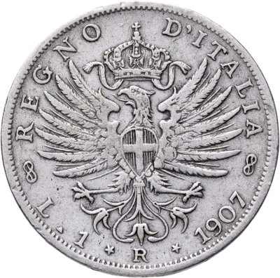 купить Италия 1 лира 1907