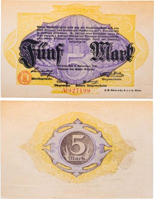 купить Германия 5 марок 1918-1919
