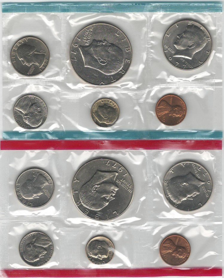 купить США набор монет 1977 P+D (12 монет)