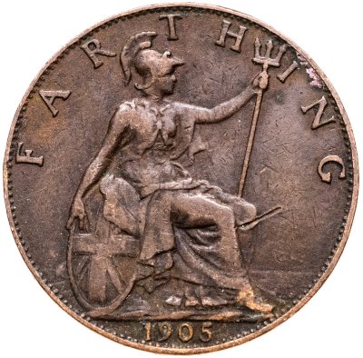купить Великобритания 1 фартинг (farthing) 1905