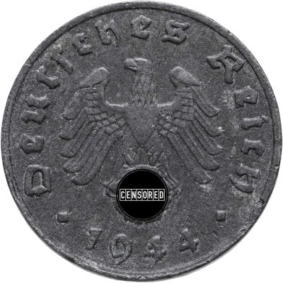 купить Германия, Третий рейх 1 рейхспфенниг (reichspfennig) 1944 случайный монетный двор