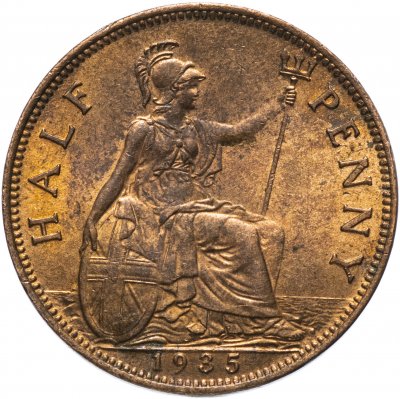 Купить Великобритания 1/2 пенни (penny) 1935