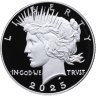 Купить США 1 доллар 2025  S "Peace dollar мирный доллар"  в футляре с сертификатом