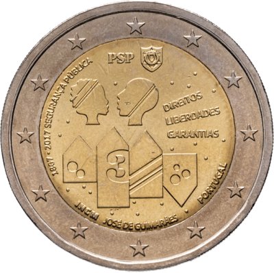 купить Португалия 2 евро (euro) 2017 150 лет Полиции общественной безопасности