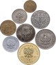 Купить Польша набор из 8 монет 1, 5, 20, 50 грошей, 1, 2 злотых 1923-2011