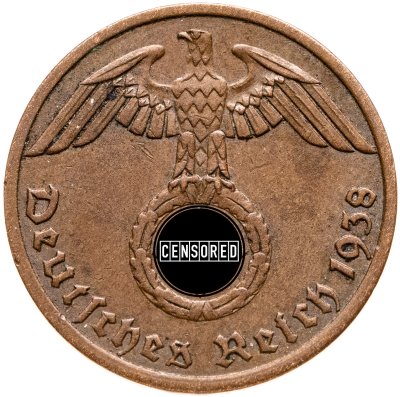 купить Германия, Третий рейх 1 рейхспфенниг (reichspfennig) 1938 "А"