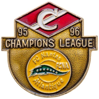 купить Значок Спартак ( Москва ) - Нант ( Франция ) - 1/4 финала Лига Чемпионов 1995 - 1996 (Разновидность случайная )