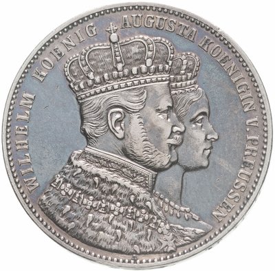 купить Пруссия 1 талер 1861 "Коронация Вильгельма и Августы"