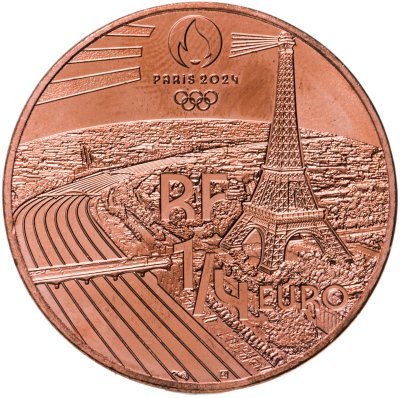 купить Франция 1/4 евро (euro) 2023 Олимпийские игры в Париже 2024 - Гольф