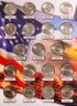 Купить США Полный набор 25 центов (квотер) 1999-2009гг (P, D)  из серии "Штаты и Территории" (57 монет в альбоме)