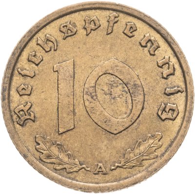 купить Германия (Третий рейх) 10 рейхспфеннигов (reichspfennig) 1939 A