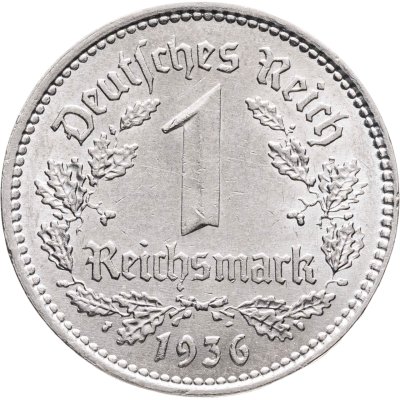 купить Германия, Третий рейх 1 рейхсмарка (reichsmark) 1936 A