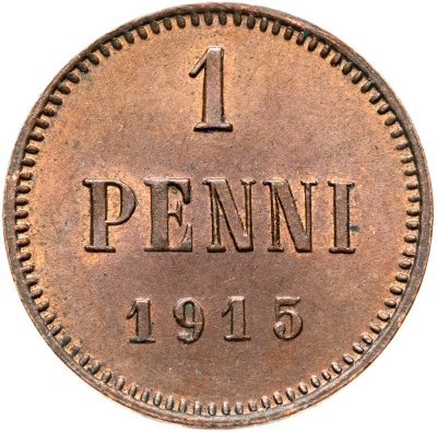 купить 1 пенни (penni) 1915, монета для Финляндии