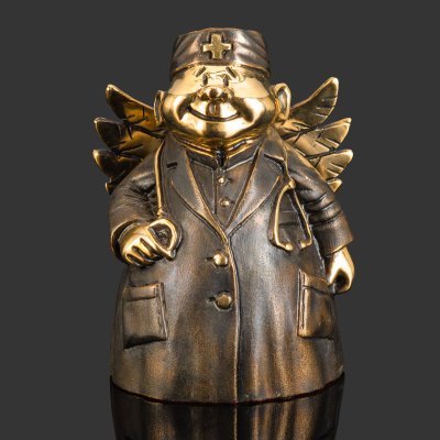 купить Скульптура "Доктор-Ангел", бронза, патина, Российская Федерация, 2025 г.