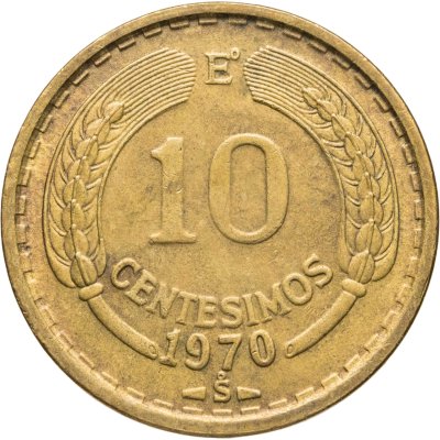 купить Чили 10 сентесимо (centesimos) 1970
