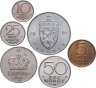 Купить Норвегия набор монет для обращения 1973-1996 (6 штук)