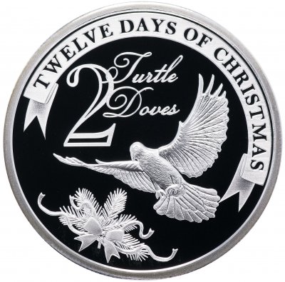 купить Остров Ниуэ 2 доллара 2009 "12 дней рождества: день 2-й, горлицы"