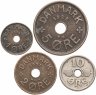 Купить Дания, набор из 4х монет 1924-1940