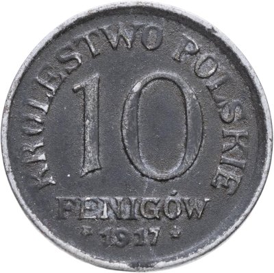 купить Польша 10 фенигов (fenigow) 1917
