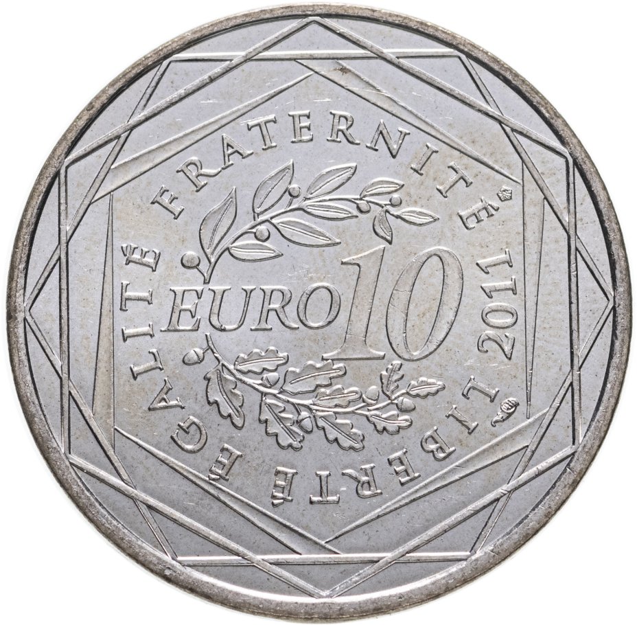 Монета Франция 10 евро 2011 Лотарингия стоимостью 3000 руб.