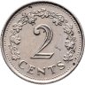 Купить Мальта 2 цента (cents) 1977