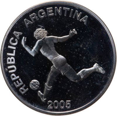 купить Аргентина 5 песо (pesos) 2005 - XVIII Чемпионат мира по футболу в Германии 2006