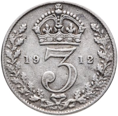 купить Великобритания 3 пенса (pence) 1912 Георг V