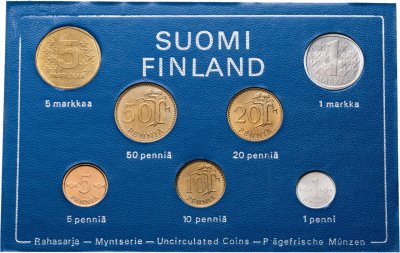 купить Финляндия набор из 7-ми монет 1973 в буклете
