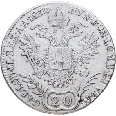 купить Австрия 20 крейцеров (kreuzer) 1830, знак монетного двора "C" - Прага