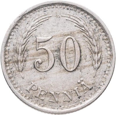 купить Финляндия 50 пенни (pennia) 1940 Медно-никелевый сплав /серый цвет/