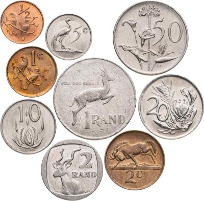 купить ЮАР, набор из 9 монет 1970-1989 годов