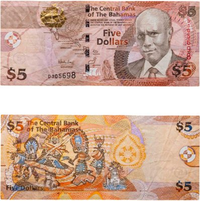 купить Багамы, Багамские острова 5 долларов 2007