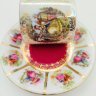 Купить Пара кофейная, украшенная галантными сценами, фарфор, деколь, крытье, золочение, Западная Европа, 1960-1980 гг.