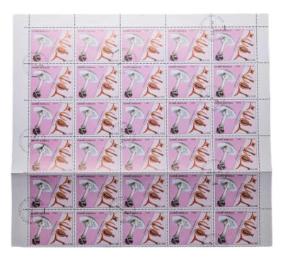 купить Гвинея-Бисау марки квартблок "Грибы. Бледная поганка"