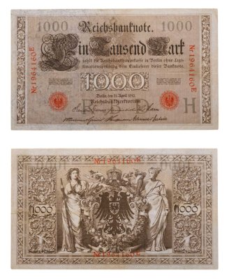 купить Германия 1000 марок 1910 красная печать