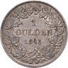 Купить Баден 1 гульден 1843