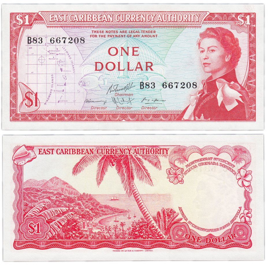 купить Восточные Карибы 1 доллар 1965 (Pick 13g)