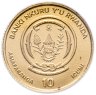 Купить Руанда 10 франков 2022 15 лет коале