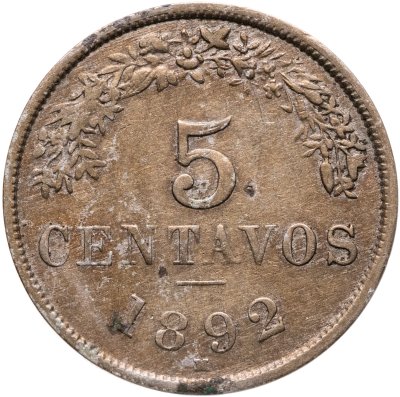 купить Боливия 5 сентаво (centavos) 1892