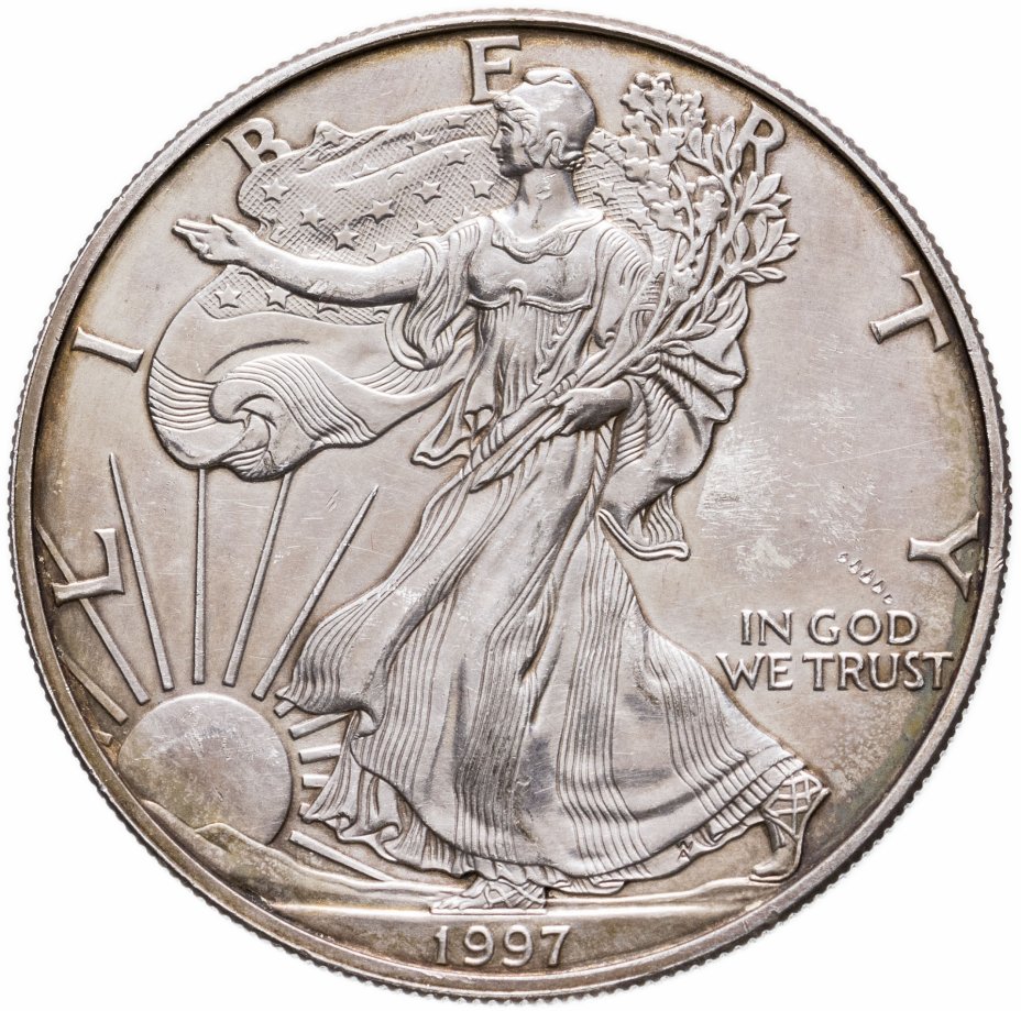 купить США 1 доллар (dollar) 1997  Американский серебряный орёл Без отметки монетного двора