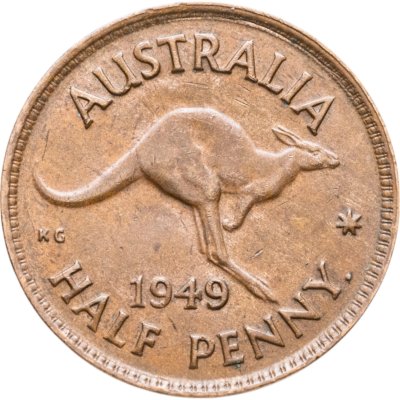 купить Австралия 1/2 пенни (penny) 1949
