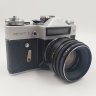 Купить Фотоаппарат "Зенит-Е" с объективом "Гелиос-44-2" в оригинальном кофре, металл, стекло, пластик, кожа, Завод «Зенит», г. Вилейка, металл, стекло, пластик, кожа, СССР, 1982 г.