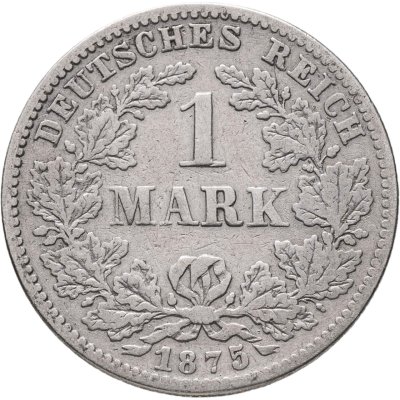 купить Германия 1 марка 1875 G знак монетного двора: "G" - Карлсруэ