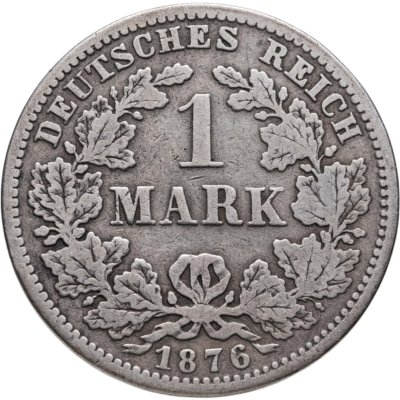 купить Германия 1 марка (mark) 1876 знак монетного двора: "J" - Гамбург