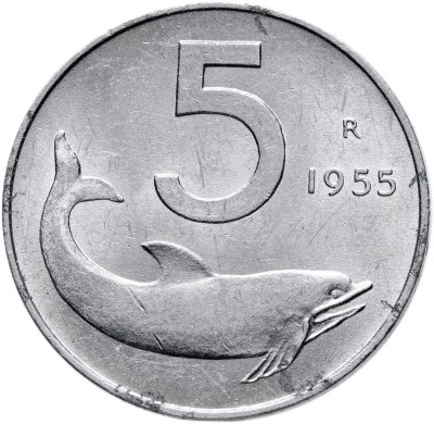 купить Италия 5 лир 1955