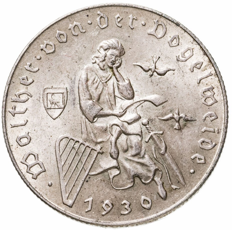 купить Австрия 2 шиллинга (shillings) 1930  700 лет со дня смерти Вальтера фон дер Фогельвейде