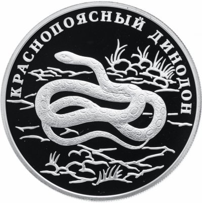 купить 1 рубль 2007 СПМД Proof "Красная книга - краснопоясный динодон"